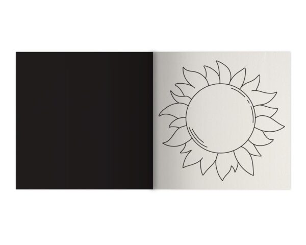 minimalist space themed coloring book