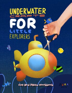 underwater themed cut and paste book for kids