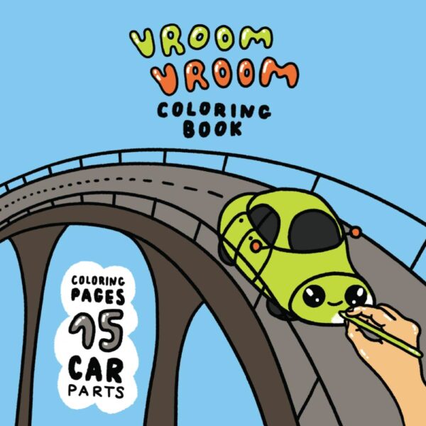 vroom vroom car themed coloring book for kids