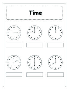 telling time activity worksheets