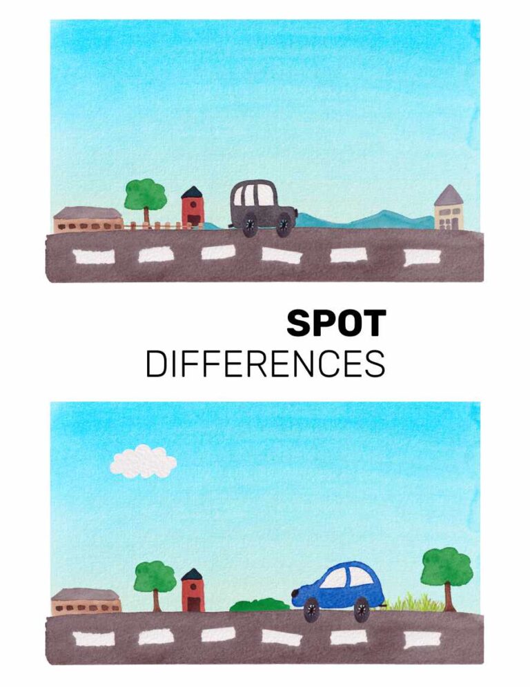 Free Printable Spot The Difference Games Worksheet