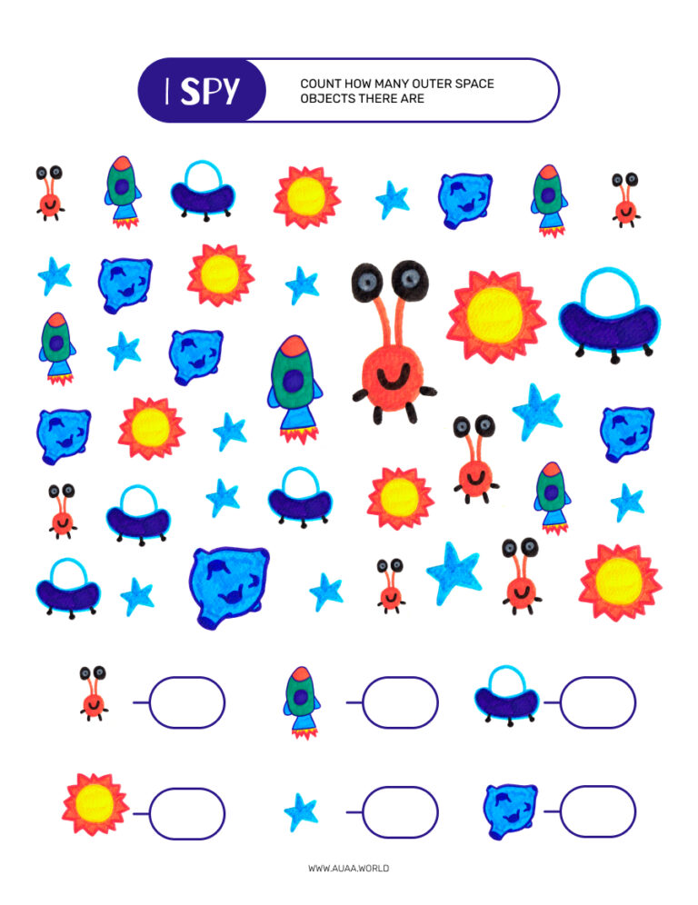 Space And Outer Space Math Puzzles To Print